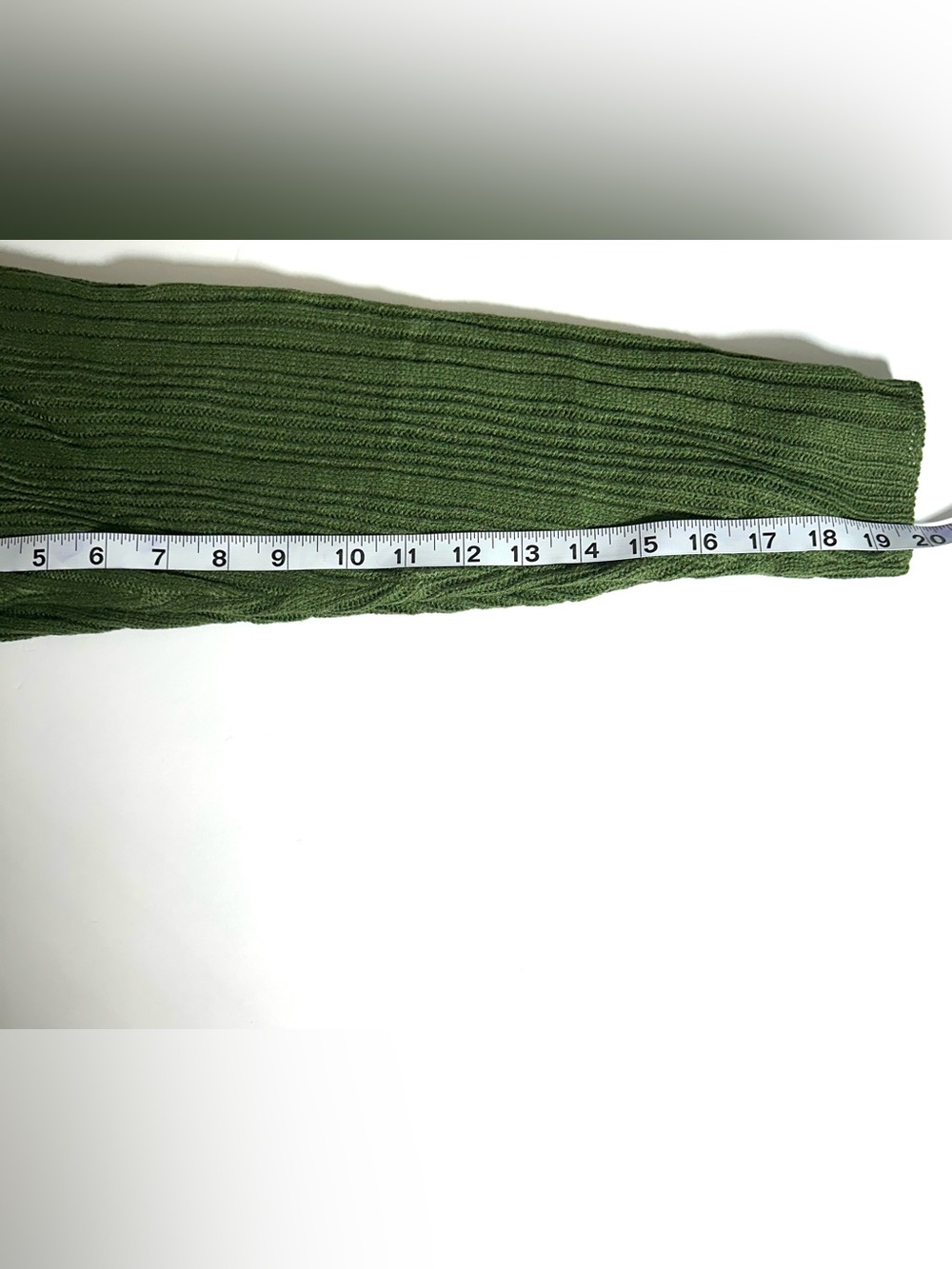 CUPSHE Green Rib One-Shoulder Sweater Womens Sz Medium  Olive Green - Picture 10 of 10